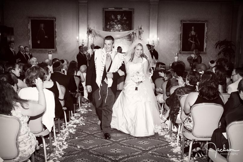 Harbor Court Baltimore Wedding-10 bride and groom leaving ceremony