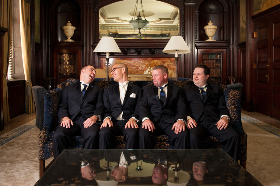 groomsmen at the grand historic venue