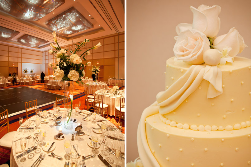 table spread and wedding cake