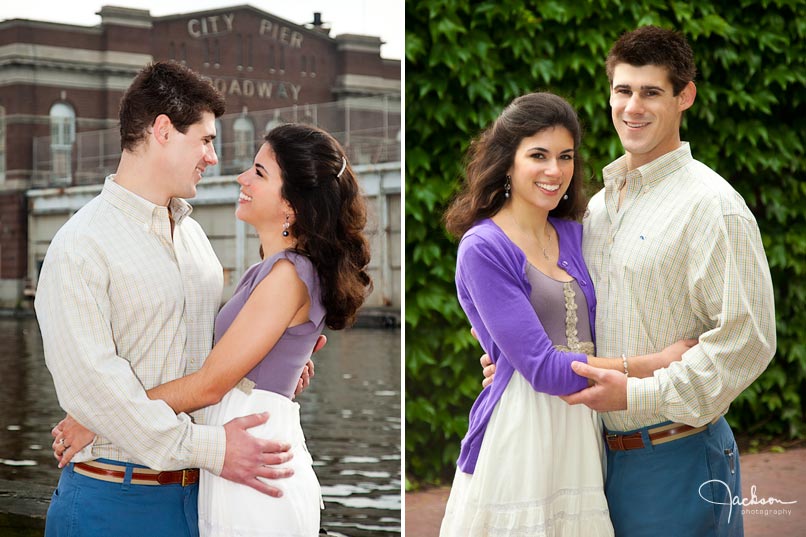 Couple posing in Fells Point Baltimore