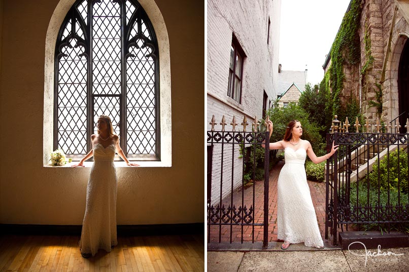 bride dramatically posing