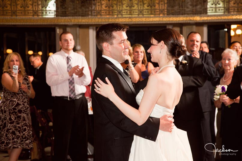 bride and groom first dance