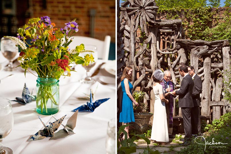 ceremony in american visionary art museum garden