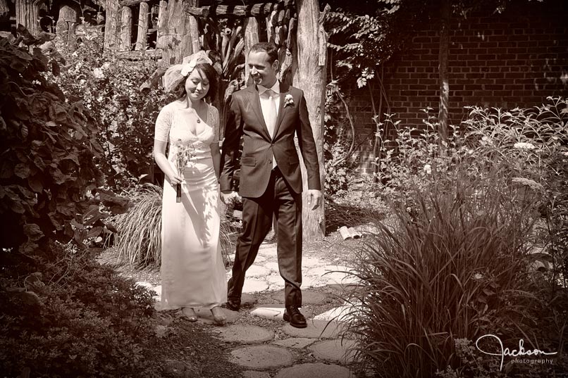 bride and groom leaving ceremony