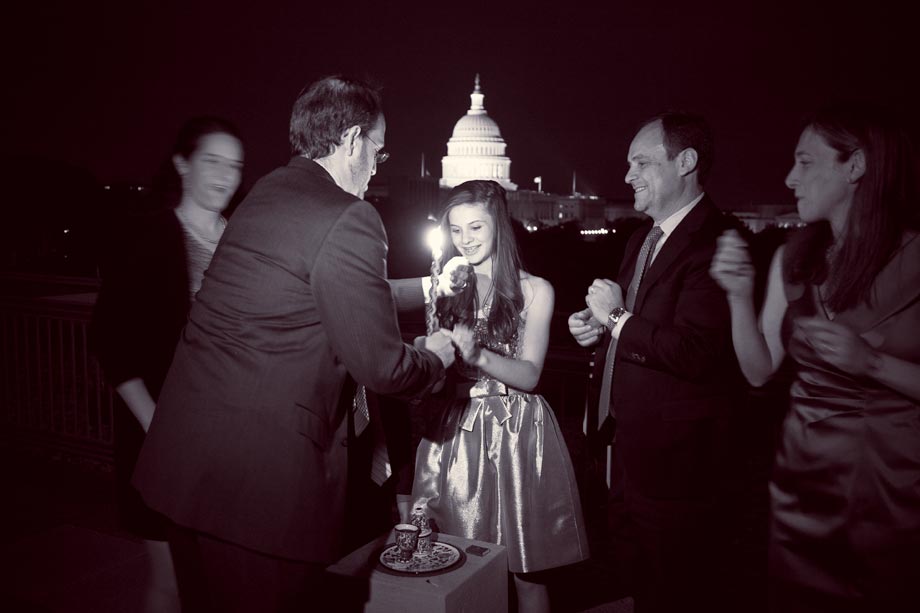 lighting of candles at mitzvah in dc