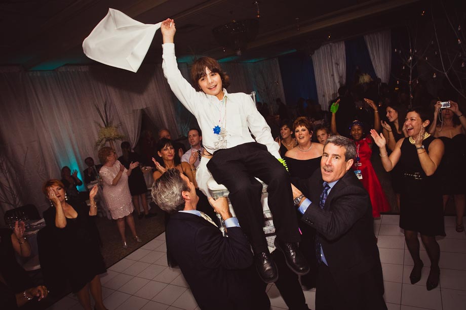 boy's mitzvah chair dance