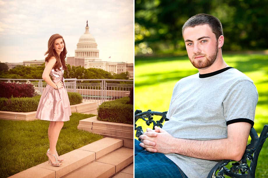 teenage boy and girl portrait