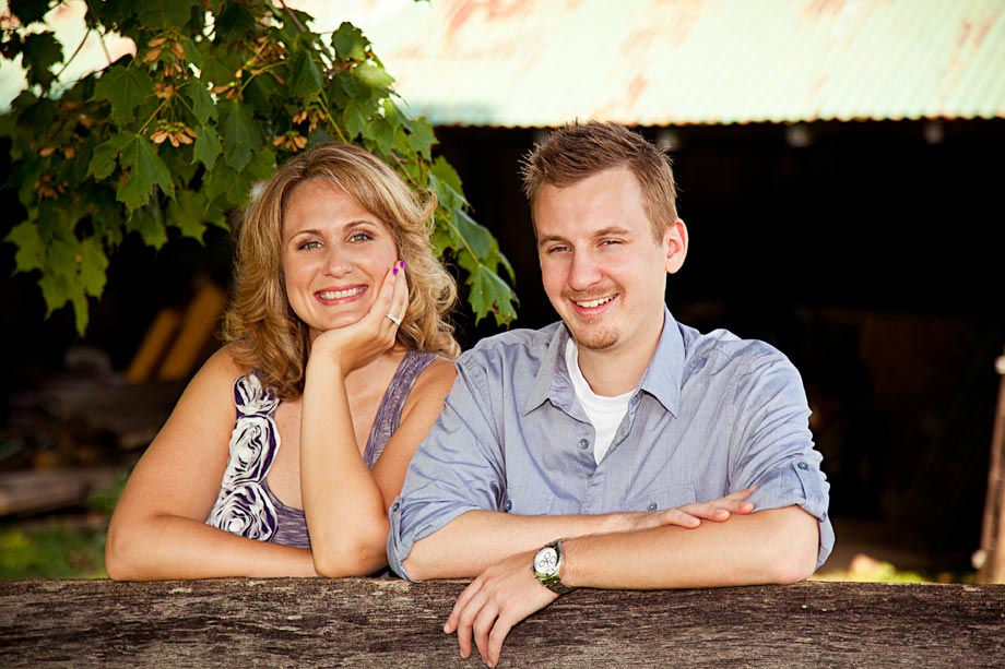 couple leaning on fence at boordy