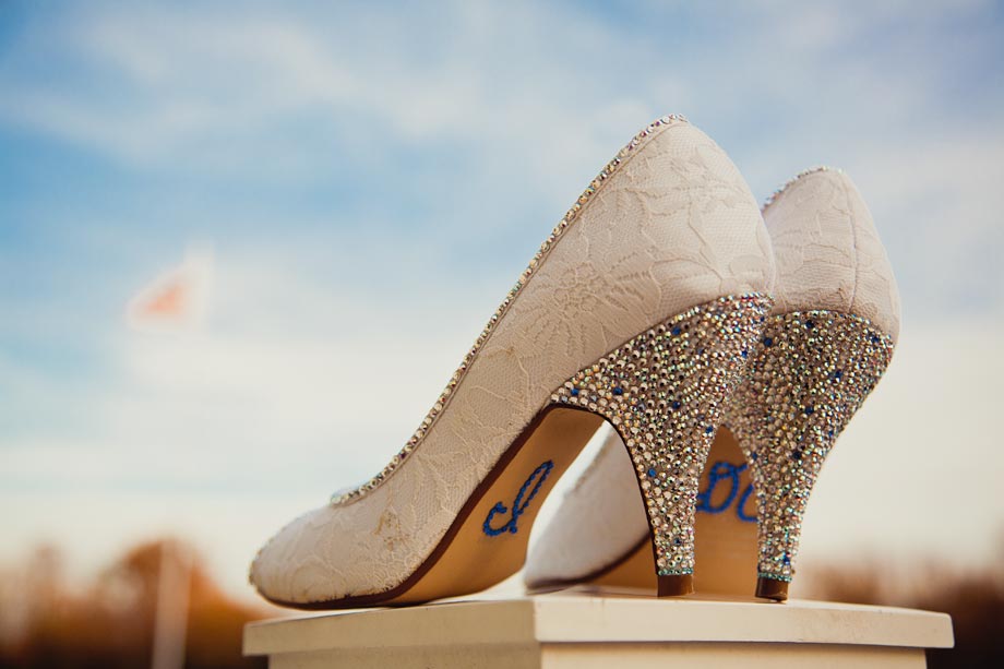 rhinestoned bridal high heels