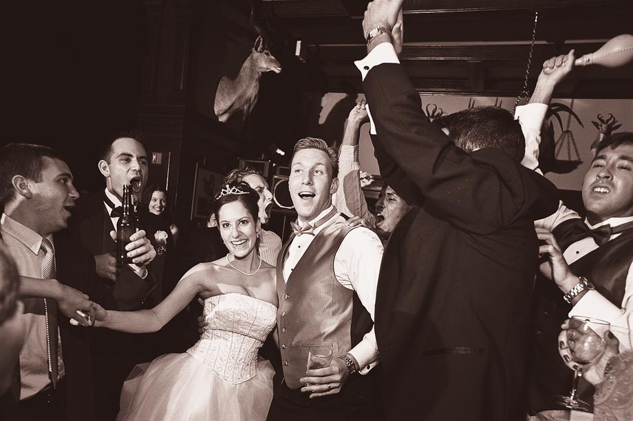 bride and groom dancing at maryland club