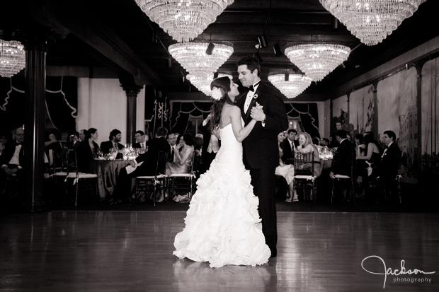 bride and groom first dance