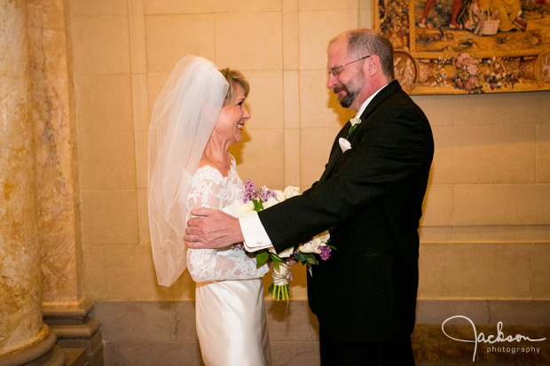 bride seeing groom for the first time