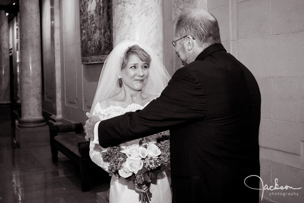 bride and groom first look