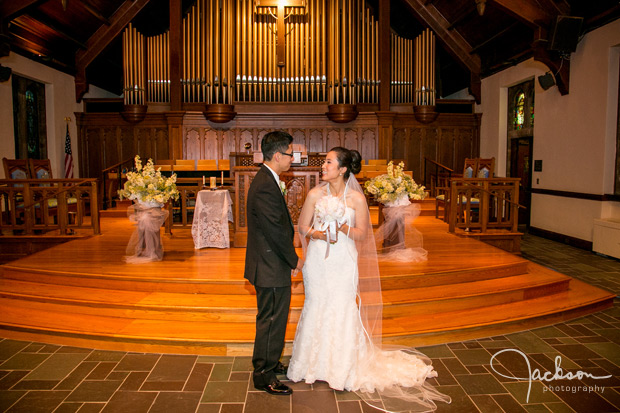 groom casually talking with bride during formals