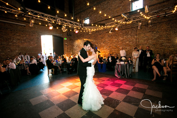 bride and groom first dance