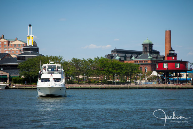 bride arriving by boat