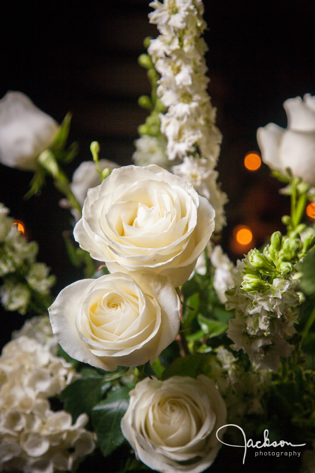 white rose flower arrangement