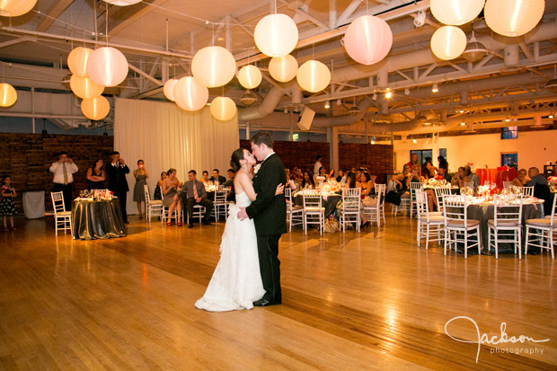 bride and groom first dance