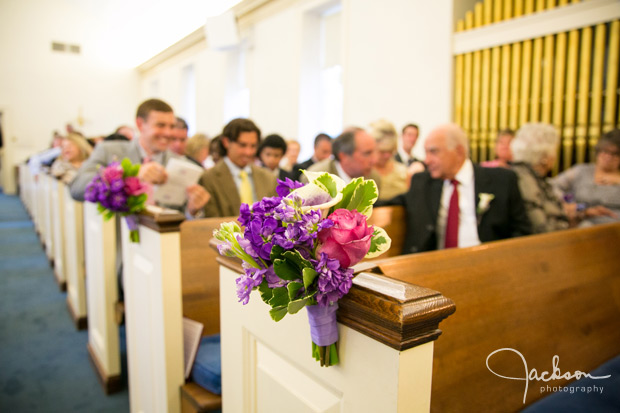 purple pink fuchsia green bouquets 