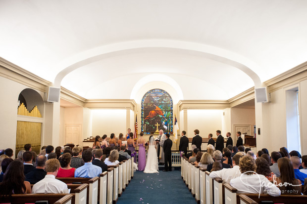 wide angle of church