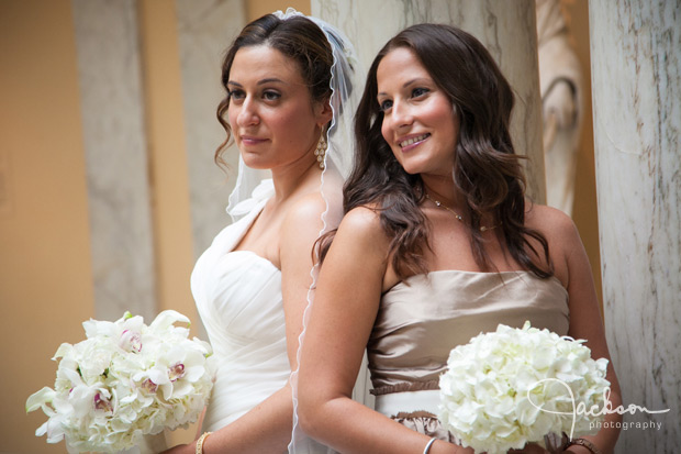 bride and maid of honor