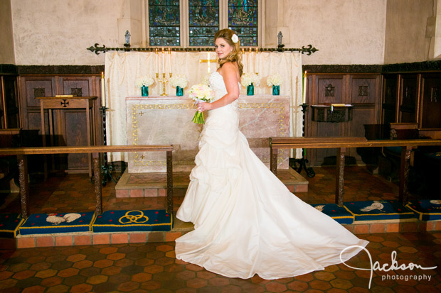 bride on the altar