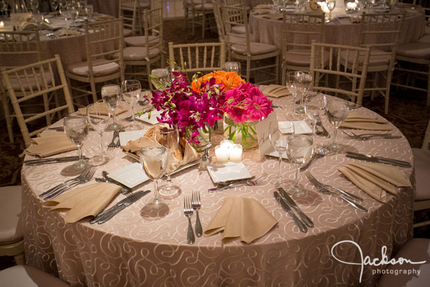 reception table at woodholme