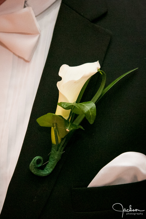 cream calla lily boutonniere