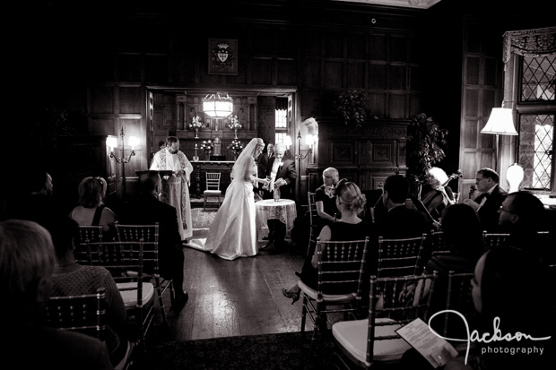 black and white wedding ceremony maryvale