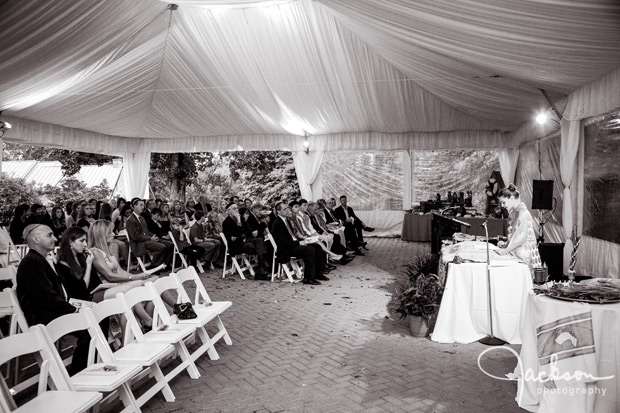 bat mitzvah ceremony in tent