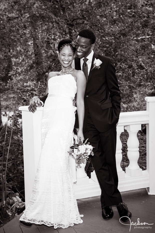 bride and groom portrait black and white