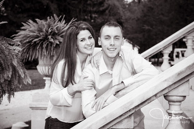 couple sitting on marble steps