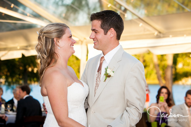 bride and groom first dance