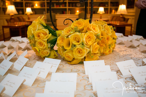 yellow bridesmaid bouquets