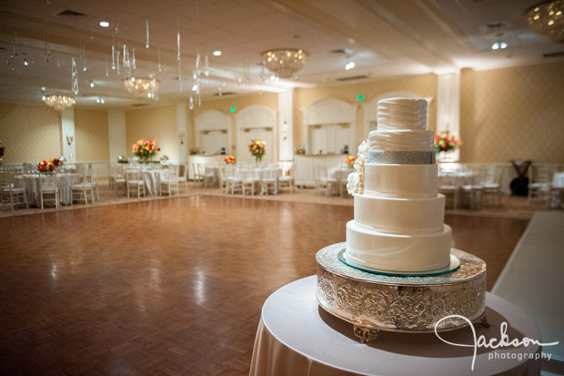 cake in front of dancefloor of woodholme