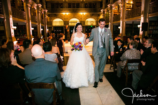 bride and groom leaving ceremony