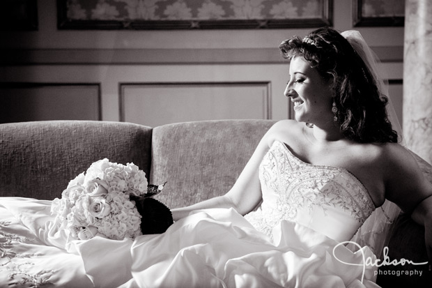 dramatic profile of bride