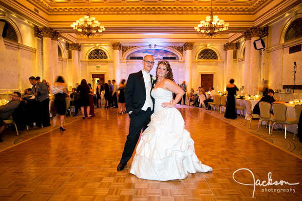 bride and groom in the corinthian room