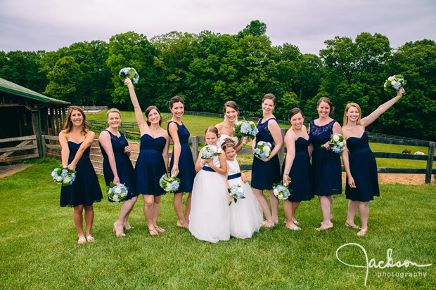 bridal party navy blue