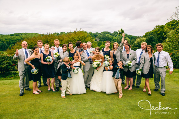 wild bridal party on golf course